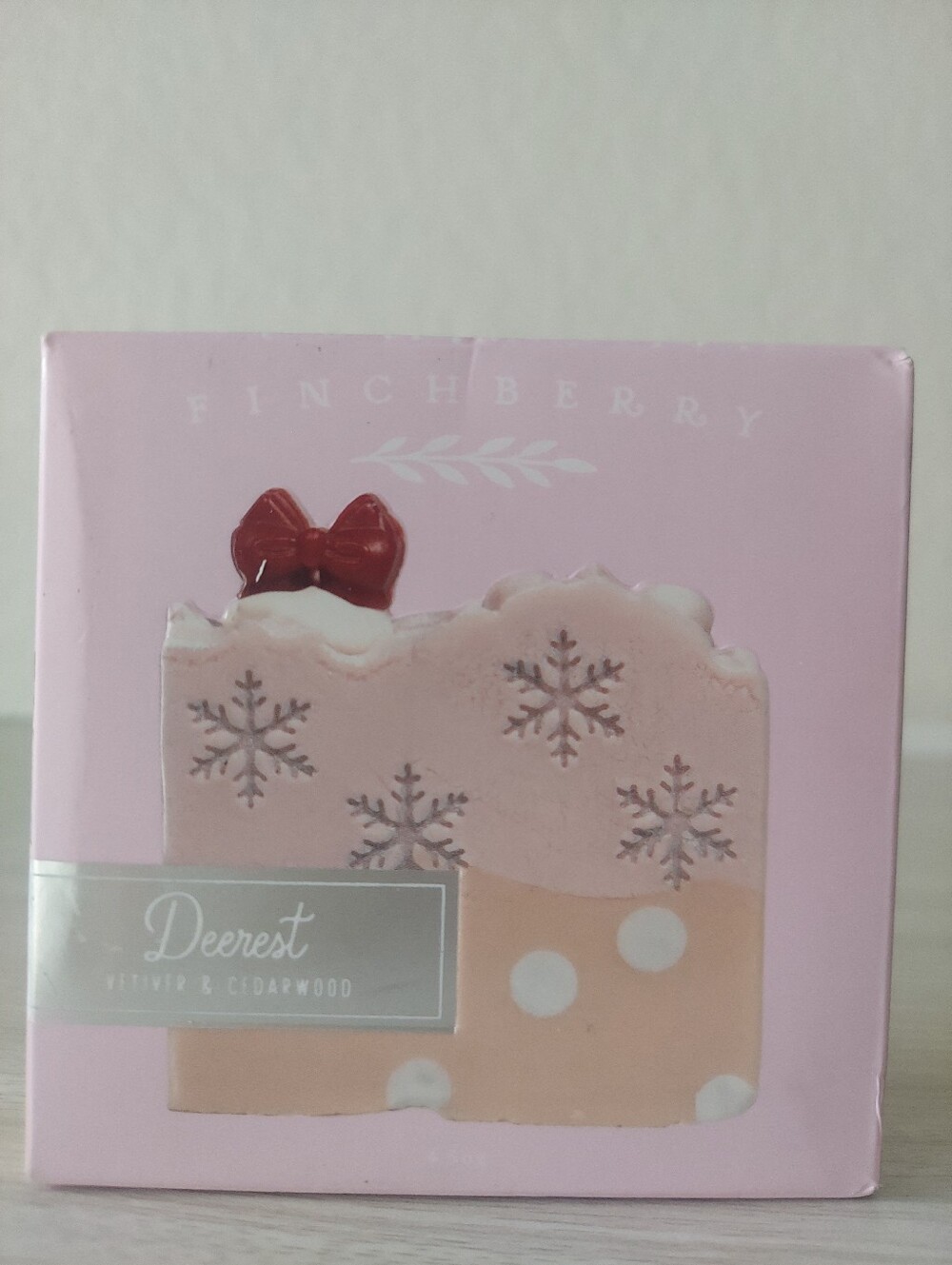 Finchberry Deerest Vetiver And Cedarwood Cake Slice Soap Bar 4.5oz New